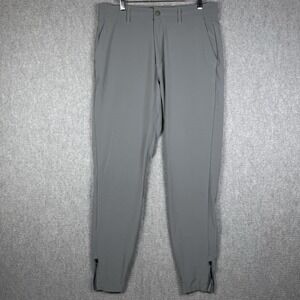 Primo Golf Pants Mens 33 Tall Light Gray Zip Taper Performance Stretch Golf Cuff